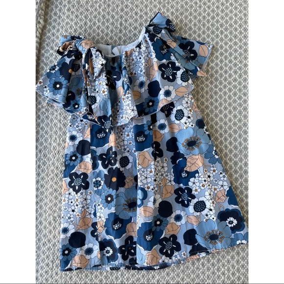 🔥KIDS Chloé Blue Floral Print Poplin Dress🔥 - Picture 7 of 8